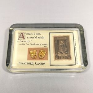 Vintage Stratford Festival Paper Weight, Shakespeare The Two Gentlemen of Verona